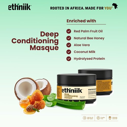 Deep Conditioning Masque - Intense Hair Treatment for Dry, Damaged Hair | Revitalizes & Adds Shine | Coconut Oil, Aloe Vera, Honey & Vitamin E - 10.1 fl. oz
