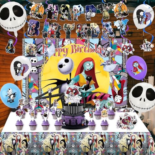 Grey Nightmare Birthday Party Decorations Set - Halloween & Christmas Supplies