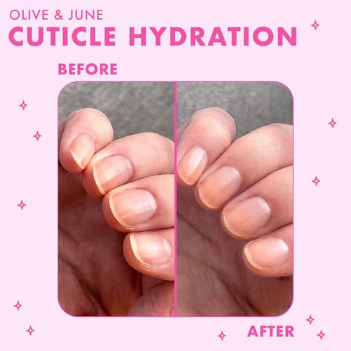 Olive & June Cuticle Hydration Set - Mini Serum & Nourishing Balm | Vegan, Fragrance-Free Nail Care Duo