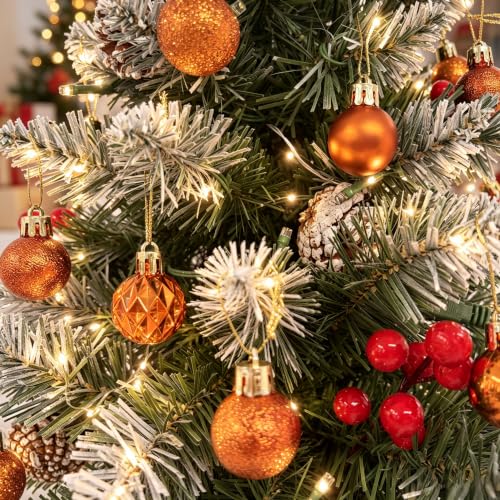 Copper Mini Ornament Set - 30 Pieces 1.18 Inch Fall Thanksgiving Tree Decor - Copper / 1.18 Inch