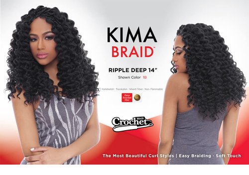 Harlem 125 Harlem125 Synthetic Hair Braids Kima Braid Ripple Deep 14inch (5-pack, 1)