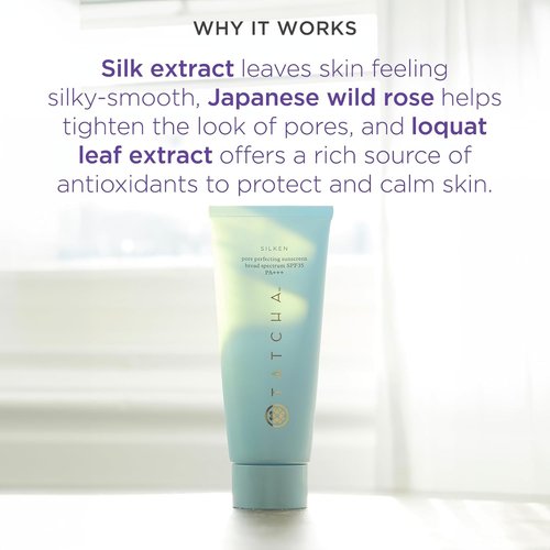 Tatcha Silken Pore Perfecting Sunscreen SPF 35 - Lightweight Matte Finish with UVA/UVB Protection | 60 ml