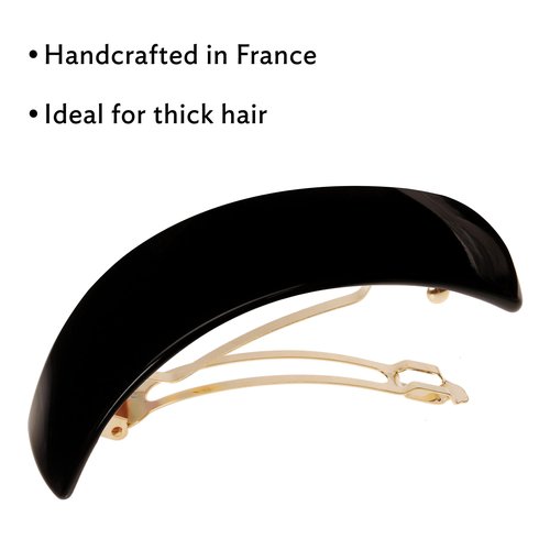 France Luxe Large Tortoise Shell Hair Barrette for Thick Hair, Rectangle Volume French Barrette for Women, Strong Hold, Comfortable and Easy to Use, Tokyo