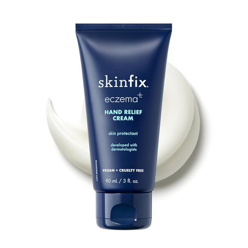 Skinfix Hand Relief Cream - 3 Fl Oz | Soothes Redness & Cracking for Dry, Sensitive Skin - Eczema Approved, Fragrance-Free, Vegan