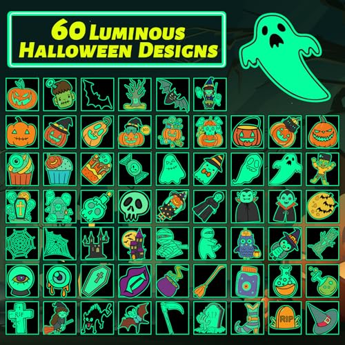 Winthrop 120 Pcs Glow in the Dark Halloween Temporary Tattoos - Halloween Variation