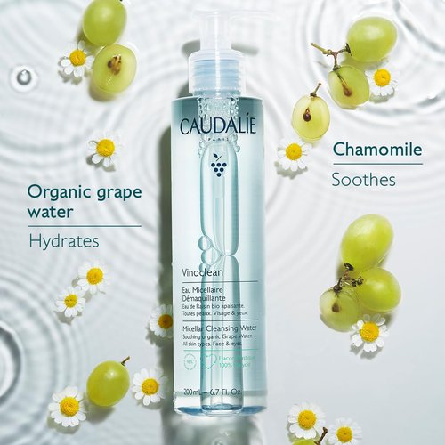 Caudalie Vinoclean Micellar Cleansing Water - Gentle Makeup Remover | 200 mL