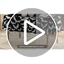 Horaldaily Halloween Tablecloth 60 x 120 Inch Rectangular Black Bats - Durable Polyester Decor