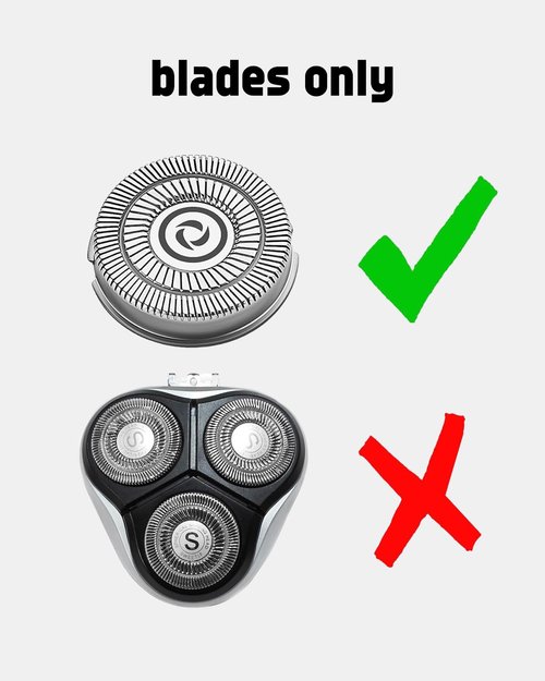 3PCS Sweetlf Replacement Blades for SweetLF Electric Razor for Men, Sweet LF Replacement Heads for SweetLF Shaver SWS7105 SWS7105BK, 2 Cleaning Brush