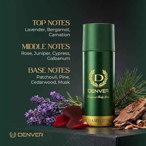 Denver Hamilton Nano Deodorant Body Spray for Men - Long-Lasting Fragrance & Odor Protection | 1.7 Fl Oz