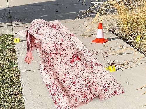 Scary Halloween Outdoor Dead Body Prop - Right Hand Only, 5.4ft, Haunted House Decoration
