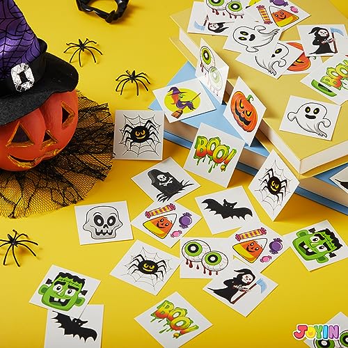 Halloween Temporary Tattoos for Kids 144 Pack with 12 Spooky Designs