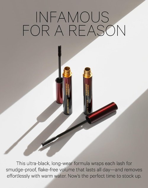 Kevyn Aucoin The Volume Mascara - Black | Precision Detail Brush for Long-Lasting, Clump-Free Lashes