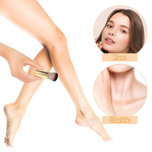 Divina Vitae Self Tan Brush - Soft Body Makeup Tool for Flawless Tanning | Portable Gold Design