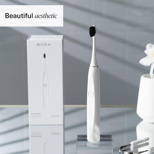 Boka Electric Toothbrush - Rechargeable Sonic Toothbrush with 2 Heads for Deep Cleaning - Dentist Recommended