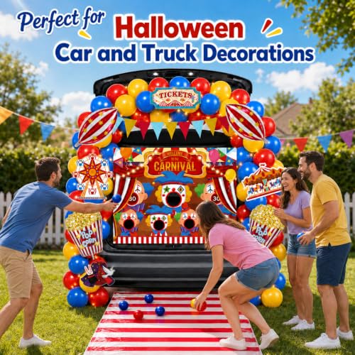 Halloween Circus Trunk or Treat Car Decorations Kit for Outdoor Party