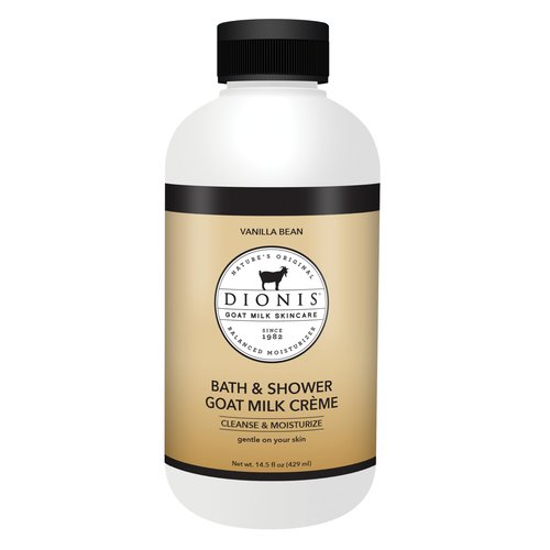 Dionis Goat Milk Bath Soap & Liquid Shower Crème Vanilla Bean 14.5oz (Pack of 1)