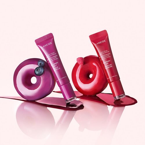 LANEIGE Summer Glaze Craze Duo: Serum-Infused Lip Tints for Plumping Hydration & Shine in Raspberry & Blueberry Shades