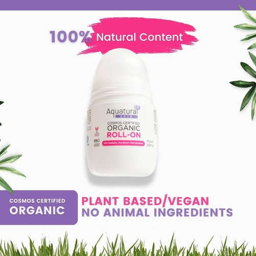 Regine Switzerland Organic Deodorant Roll-On for Sensitive Skin - Long-Lasting Rose Vanilla, 2.53 Fl Oz