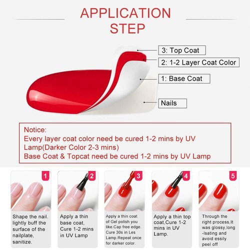 VENALISA 2 Pcs 15ml Gel Nail Ploish Base and Top Coat Set, No Wipe High Gloss Long Lasting Tempered Top Coat Polish Soak Off LED Gel Kit