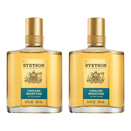 Stetson Aftershave - Cool Moisture Formula | 3.4 Fl Oz | Pack of 2 for Refreshing Care