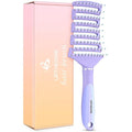 Skiennix Curved Vented Hair Brush - Professional Detangler for All Hair Types | Faster Blow Drying
