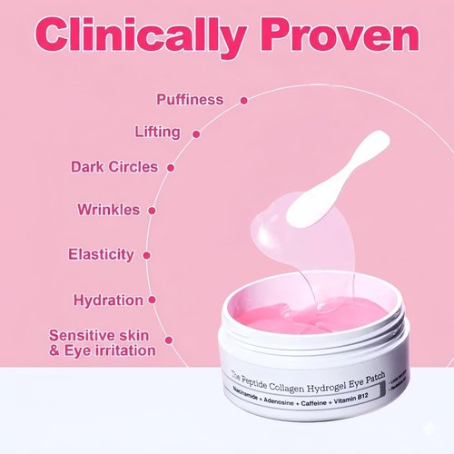 Fidiiog Collagen Collagen Hydrogel Eye Masks for Puffy Eyes and Dark Circles, 60 Piece Set Skin Care Eye Patch (1PCS)