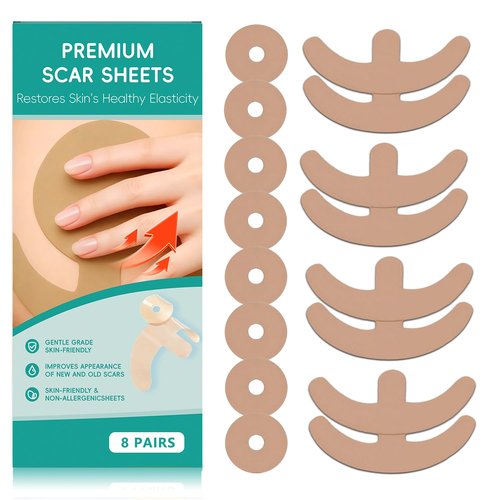 Silicone Scar Sheets for Breast, 16 Pieces Of Reusable Silicone Breast Scar Sheets, Effective Postoperative Scar Healing Solution, Promote Healing, Reduce Scar