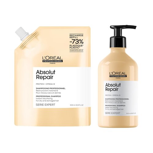 L'Oreal Professionnel Absolut Repair Shampoo - Protein Treatment for Dry, Damaged Hair | Repairs & Adds Shine