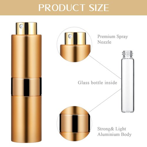 Honeydak 7 Pcs 20 ml Perfume Atomizer Cologne Travel Bottle, Refillable Perfume Portable Atomizer Bottle, Large Empty Sprayer Dispenser for Outgoing Twist Type Pocket Cologne Sprayer