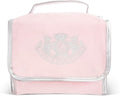 Juicy Couture Pink Makeup Bag - Travel Organizer with Hanging Hook & Rhinestone Crown Detail