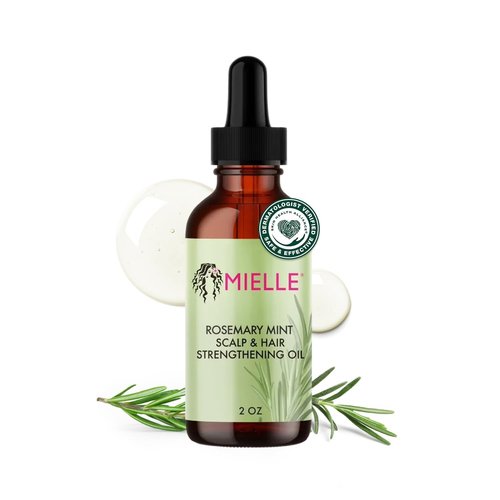 Mielle Organics Rosemary & Mint Hair Oil - Strengthening Biotin Infused Treatment for Frizzy Hair | 2 Ounce