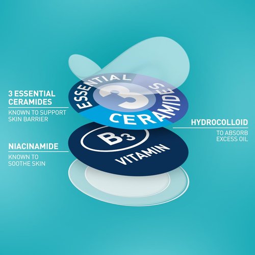 CeraVe Hydrocolloid Blemish Patches - Oil Absorbing Spot Control with Ceramides & Niacinamide | 22 Count