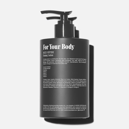 Nécessaire Body Lotion - Multi-Peptide Firming Moisturizer for All Skin Types | 15.2oz, Vegan & Hypoallergenic
