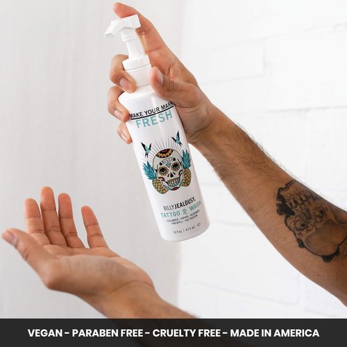 Billy Jealousy Make Your Mark Tattoo Wash - Hydrating Aftercare with Cucumber & Rosemary Extracts
