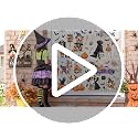 Halloween Skeleton Ghost Window Clings - Reusable Decals for Glass & Mirrors