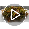 Fall Wreath for Front Door - Artificial Autumn Maple Leaf & Boxwood Decor - Yellow Variation
