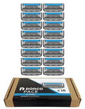 DORCO Pace 4 Pro Razors for Men with Four Blade Cartridges - Smooth Shaving Razor System for Close Comfortable Results - 16 Refill Cartridges, No Handle