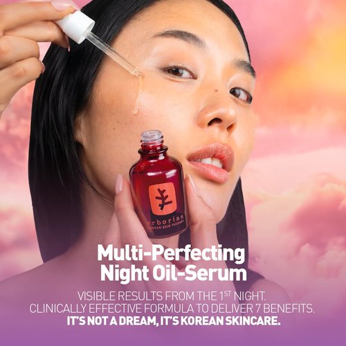 Skin Therapy Multi-Perfecting Bi-Phase Night Oil-Serum - Supercharged With 17 Ingredients -Targets 7 Skin Concerns- Improves Appearance of Fine Lines, Skin Texture and Complexion Evenness (0.3 Fl Oz)