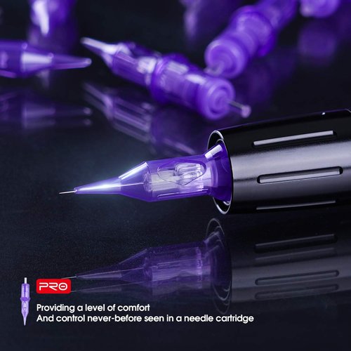 Mast Pro Tattoo Cartridge Needles 20Pcs 1025RM Disposable Membrane Premium Needles Bugpin Curved/Round Magnum for Artists & Beginners