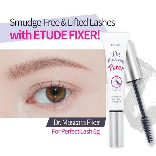 ETUDE Dr. Mascara Fixer - All-Day Curl Hold & Volumizing Formula | Smudge-Proof Transparent (0.203 Fl Oz)