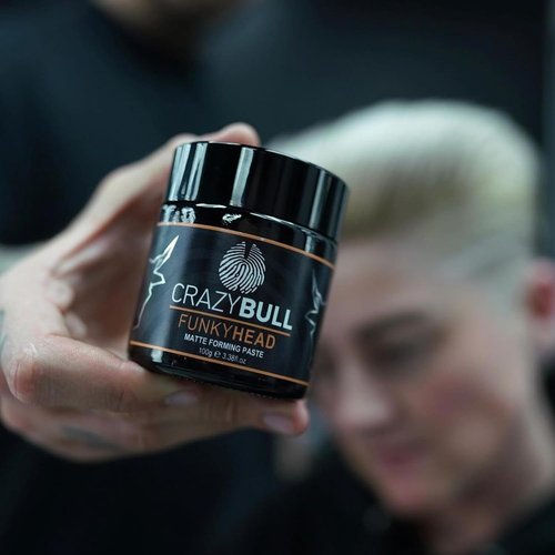 Crazy Bull Hair Matte Forming Paste - Water-Based Volumizing Styling Cream - Vegan & Cruelty-Free - 3.38 oz
