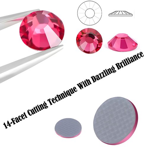 Hotfix Rhinestones Flatback Glass Rhinestone 1440PCS SS20 4.6-4.8MM Round Gems for Nails Art Glitter Crystals Stone DIY Bags Clothes Shoes (Mixed Colors)