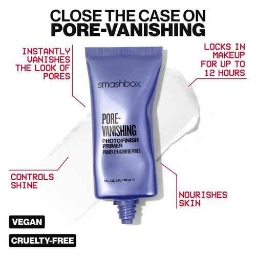 Smashbox Pore Vanishing Primer | Controls Shine, Blurs Pores + Locks in Makeup with a Matte Finish, 1 Fl Oz