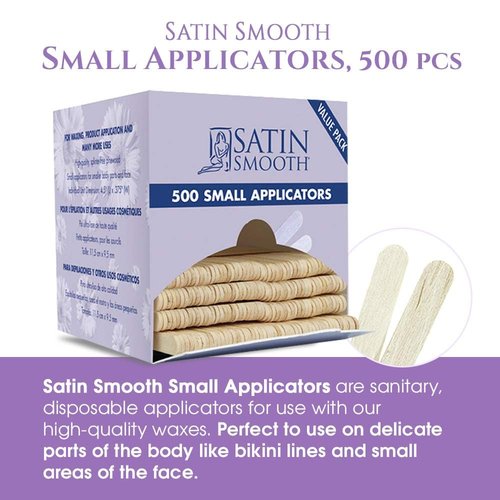 Satin Smooth Hair Waxing Small Applicators, 500 count