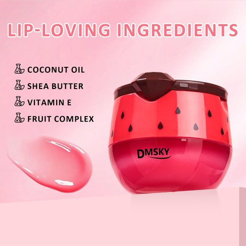 DMSKY 6 PCS Bee Lip Balm Lip Mask Honey Pot,Valentines Day Gifts,Propolis Lip Mask Overnight Moisturizing Lip Balm with Stick,Sleeping Lip Mask Prevention Dry & Cracked,Galentines Day Party Favors