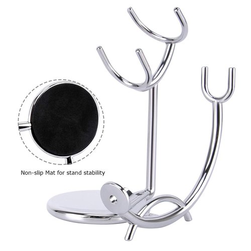 SANWA Grooming Shaving Kit for Men,Shaving Razor and Brush Stand with Stainless Steel Shaving Soap Bowl