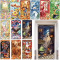 Breling Seasonal Door Cover Set - Festival Edition, 12 Pcs for Fall Halloween and Holiday Decor