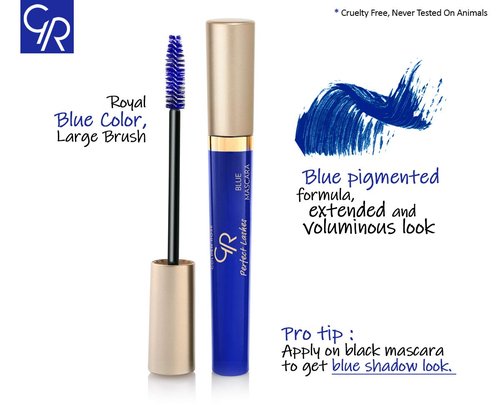 Golden Rose Perfect Lashes Mascara - Blue, Long-Lasting Volume & Definition, 0.37 Fl. Oz.