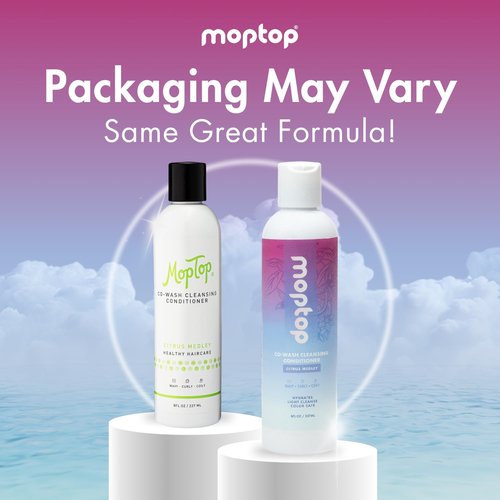 MopTop Cowash Cleansing Conditioner - Moisturizing Curly Hair Care, Frizz Control & Manageability | Citrus Medley, 8oz