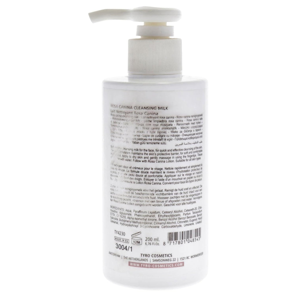 Tyro Rosa Canina Cleansing Milk - Gentle Unisex Cleanser for All Skin Types | 6.76 oz